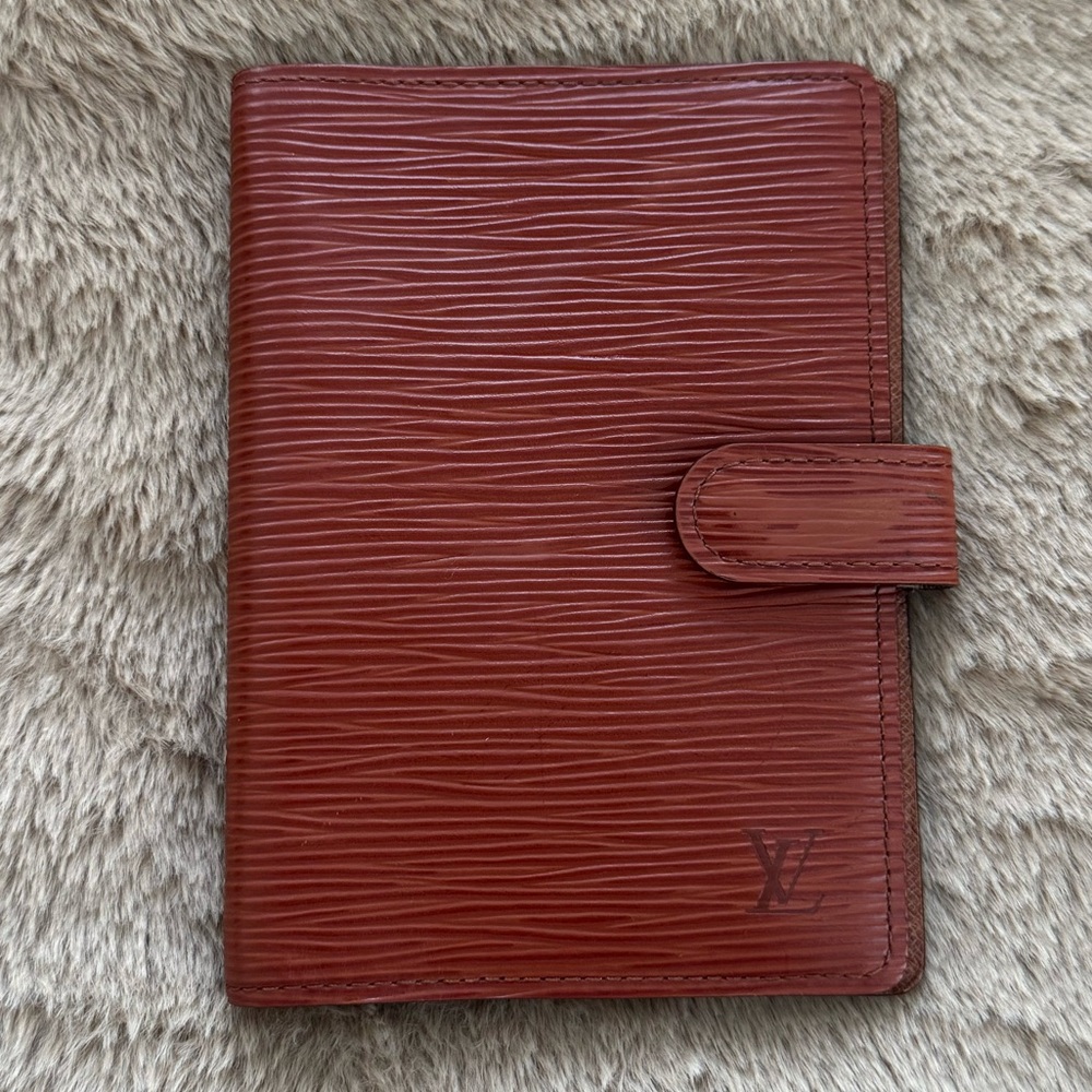 LOUIS VUITTON Brown Epi Leather Agenda Notebook Cover